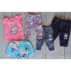 Carter's Legging and tee shirt 5 piece bundle 3m